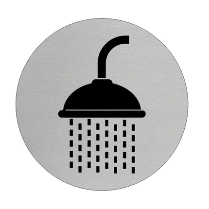 Türschild Ø75mm Dusche