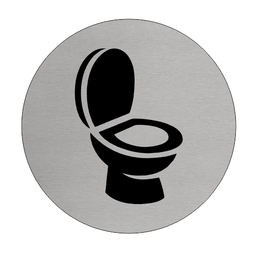 Türschild Ø75mm Toilette