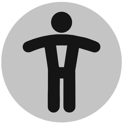 Türschild Ø75mm Mann