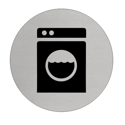 Türschild Ø75mm Waschmaschine