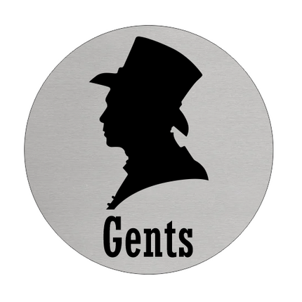 Türschild Ø75mm Gents