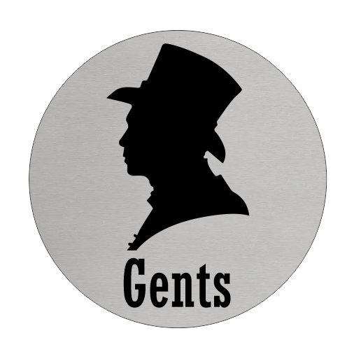 Türschild Ø75mm Gents