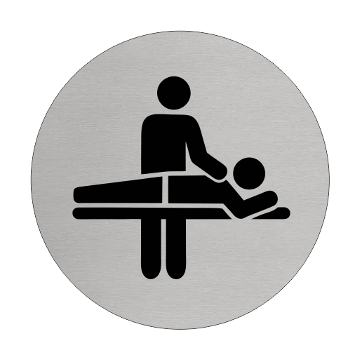 Türschild Ø75mm Massage
