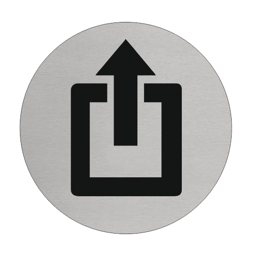 Türschild Ø75mm Ausgang