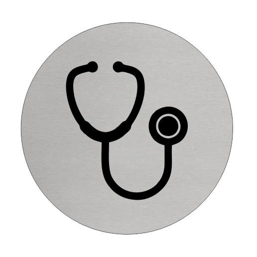 Türschild Ø75mm Sprechzimmer