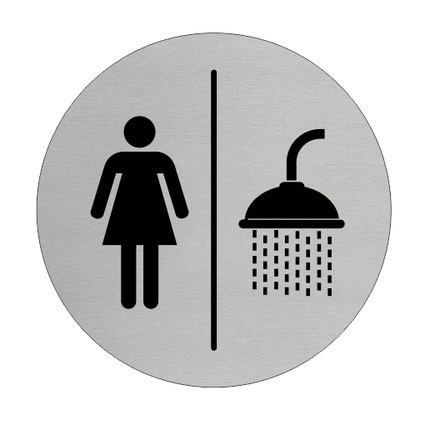 Türschild Ø75mm Damen | Dusche