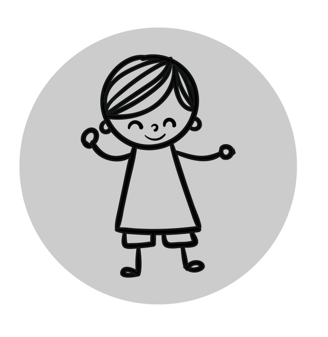 Türschild Ø75mm Junge