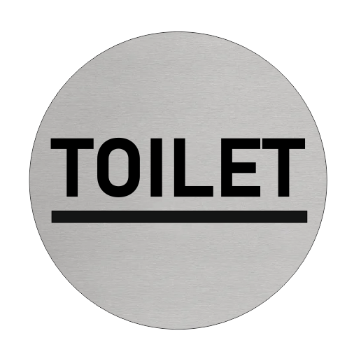 Türschild Ø75mm Toilet