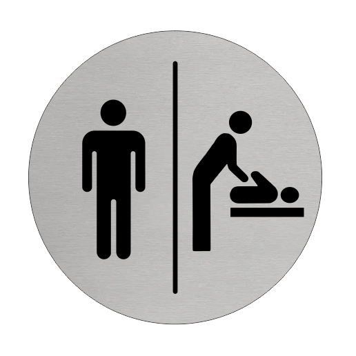 Türschild Ø75mm Herren | Wickeltisch