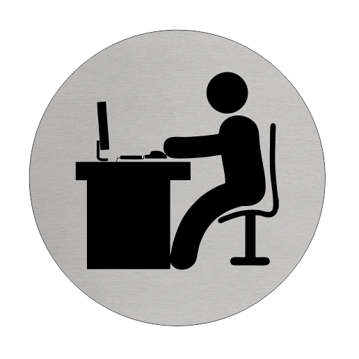 Türschild Ø75mm Büro