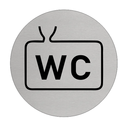 Türschild Ø75mm Chemie Toilette