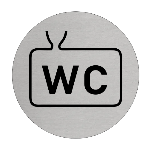 Türschild Ø75mm Chemie Toilette