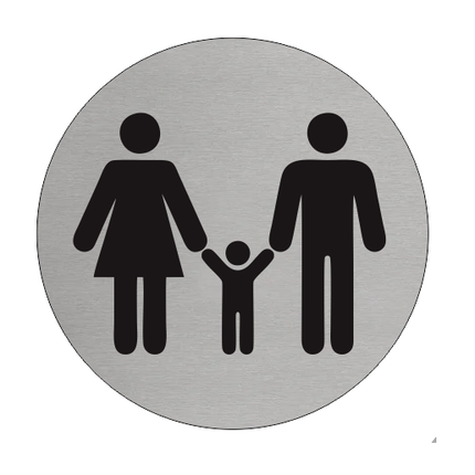 Türschild Ø75mm Familie