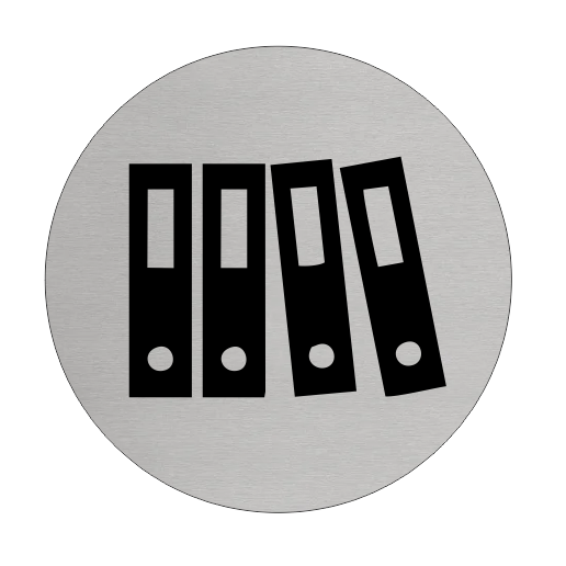 Türschild Ø75mm Archiv