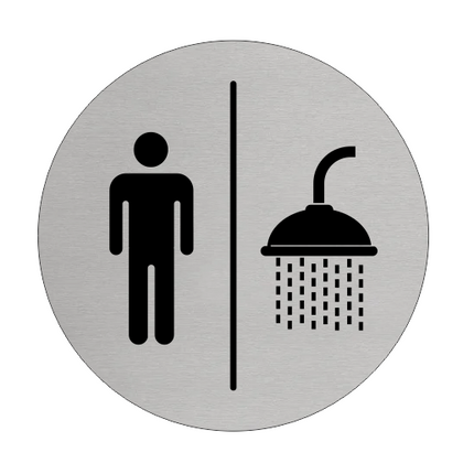 Türschild Ø75mm Herren | Dusche