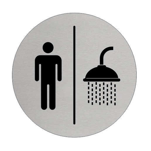Türschild Ø75mm Herren | Dusche
