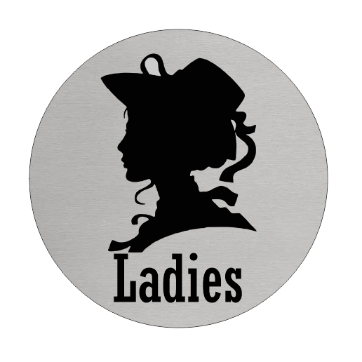 Türschild Ø75mm Ladies