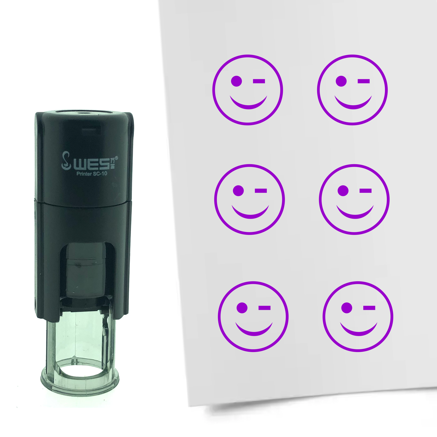 Stempel Zwinkernder Smiley Ø10mm rund
