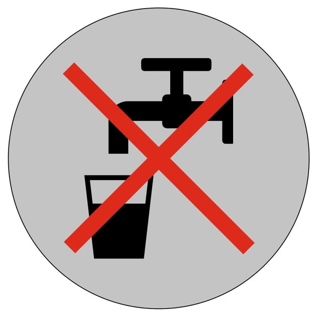Türschild Ø75mm Kein Trinkwasser
