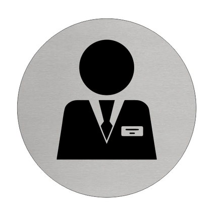 Türschild Ø75mm Geschäftsleitung