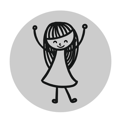 Türschild Ø75mm Mädchen