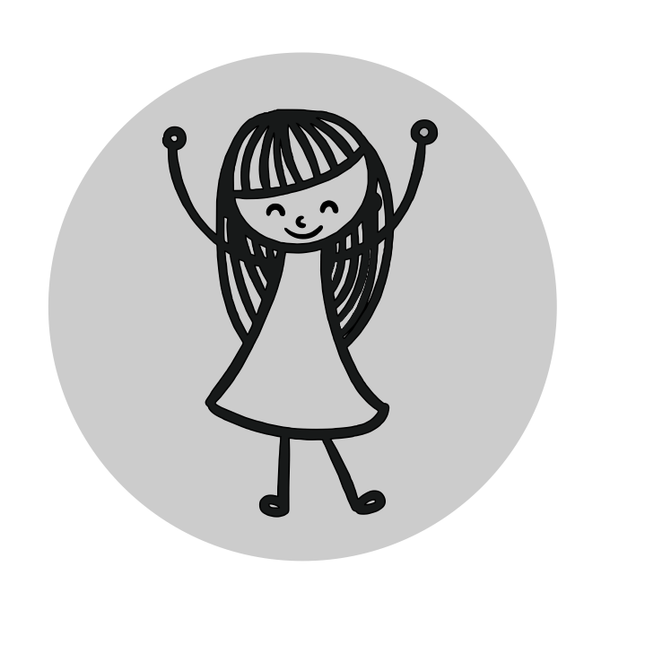 Türschild Ø75mm Mädchen