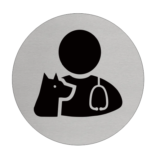 Türschild Ø75mm Tierarzt