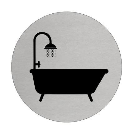 Türschild Ø75mm Badezimmer