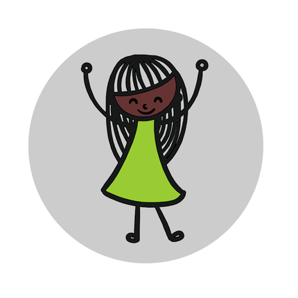 Türschild Ø75mm Mädchen