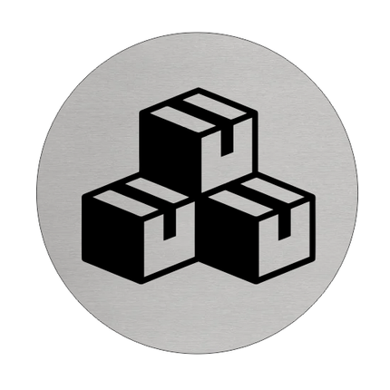 Türschild Ø75mm Lager