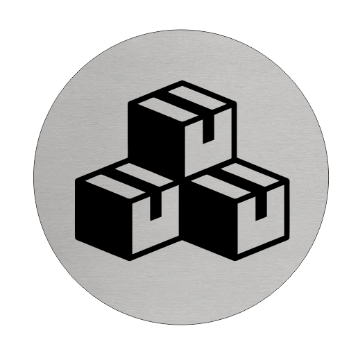 Türschild Ø75mm Lager