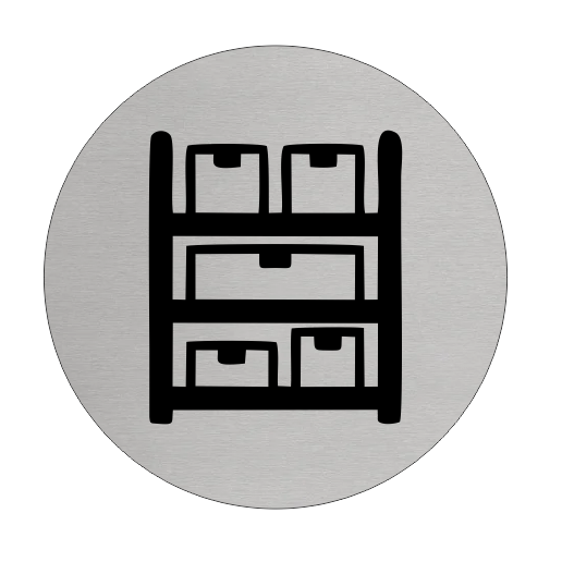 Türschild Ø75mm Vorrat