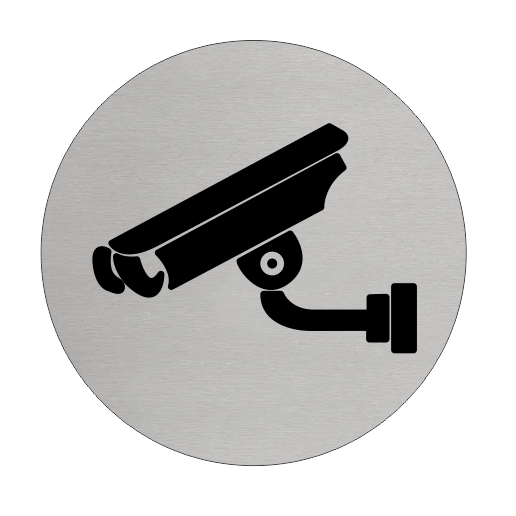 Türschild Ø75mm Kamera