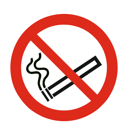 Türschild Ø75mm Rauchen verboten