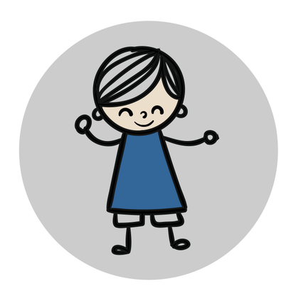 Türschild Ø75mm Junge