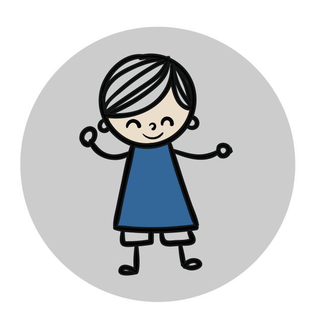 Türschild Ø75mm Junge