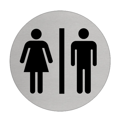 Türschild Ø75mm Toiletten