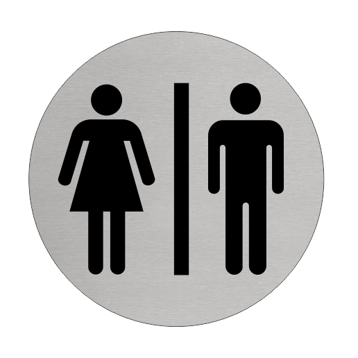 Türschild Ø75mm Toiletten