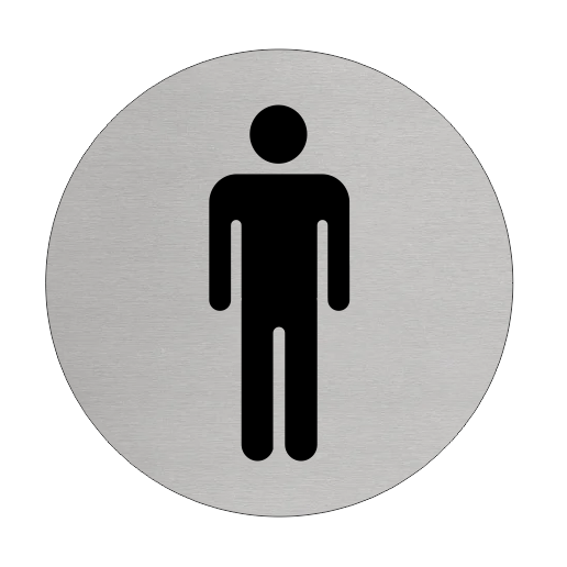 Türschild Ø75mm Mann Piktogramm