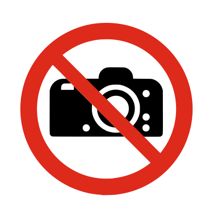 Türschild Ø75mm Fotografieren verboten