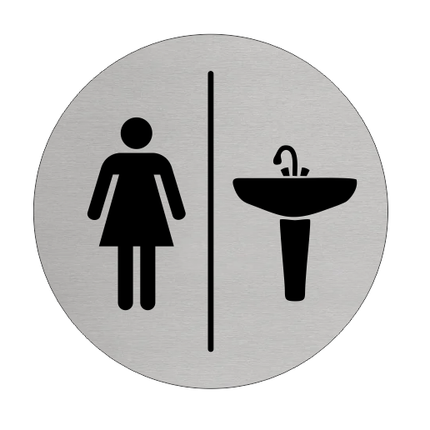 Türschild Ø75mm Damen | Wachbecken