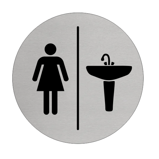Türschild Ø75mm Damen | Wachbecken