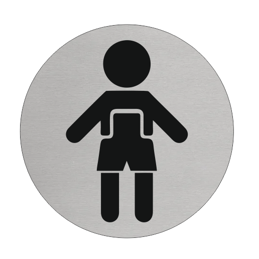 Türschild Ø75mm Junge