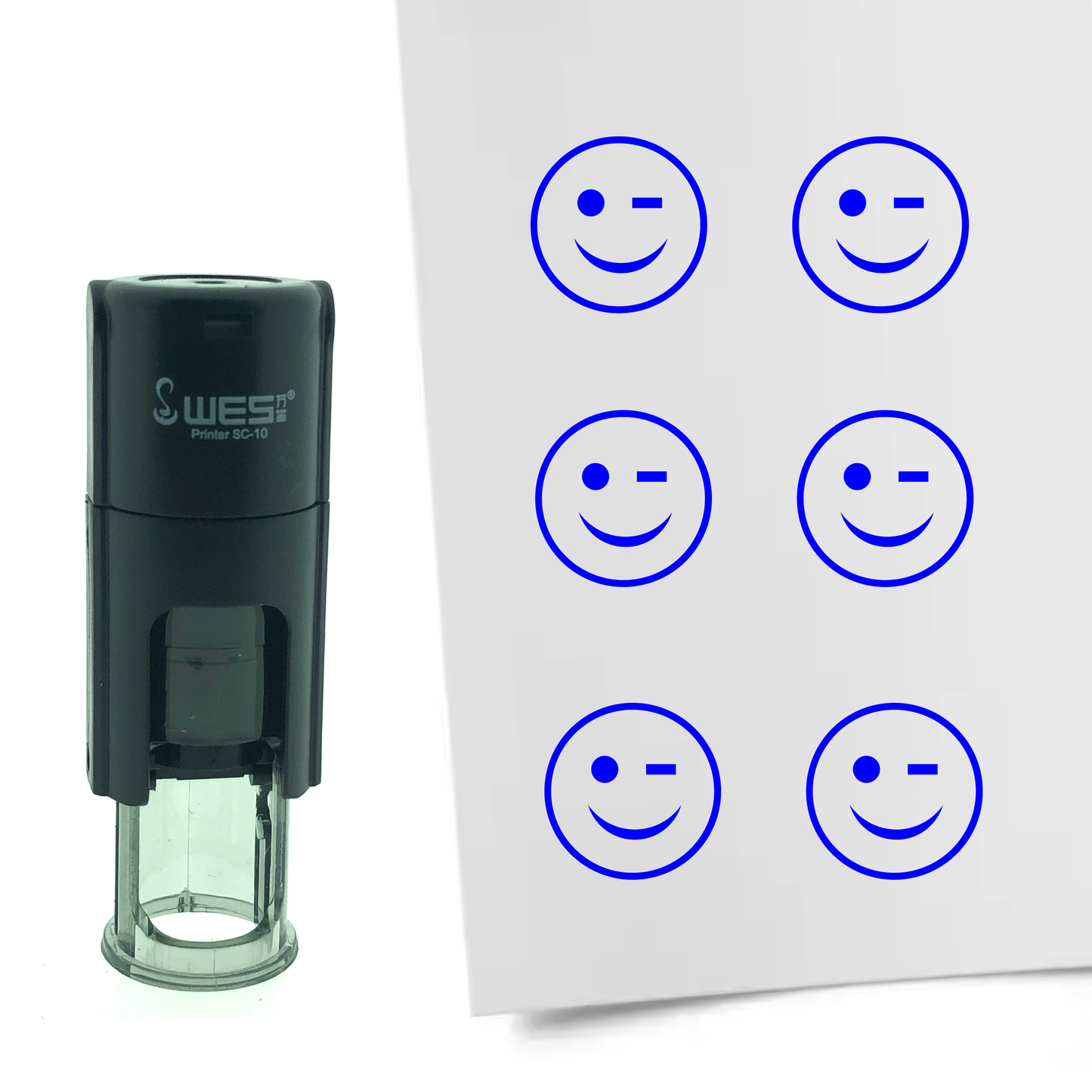 Stempel Zwinkernder Smiley Ø10mm rund