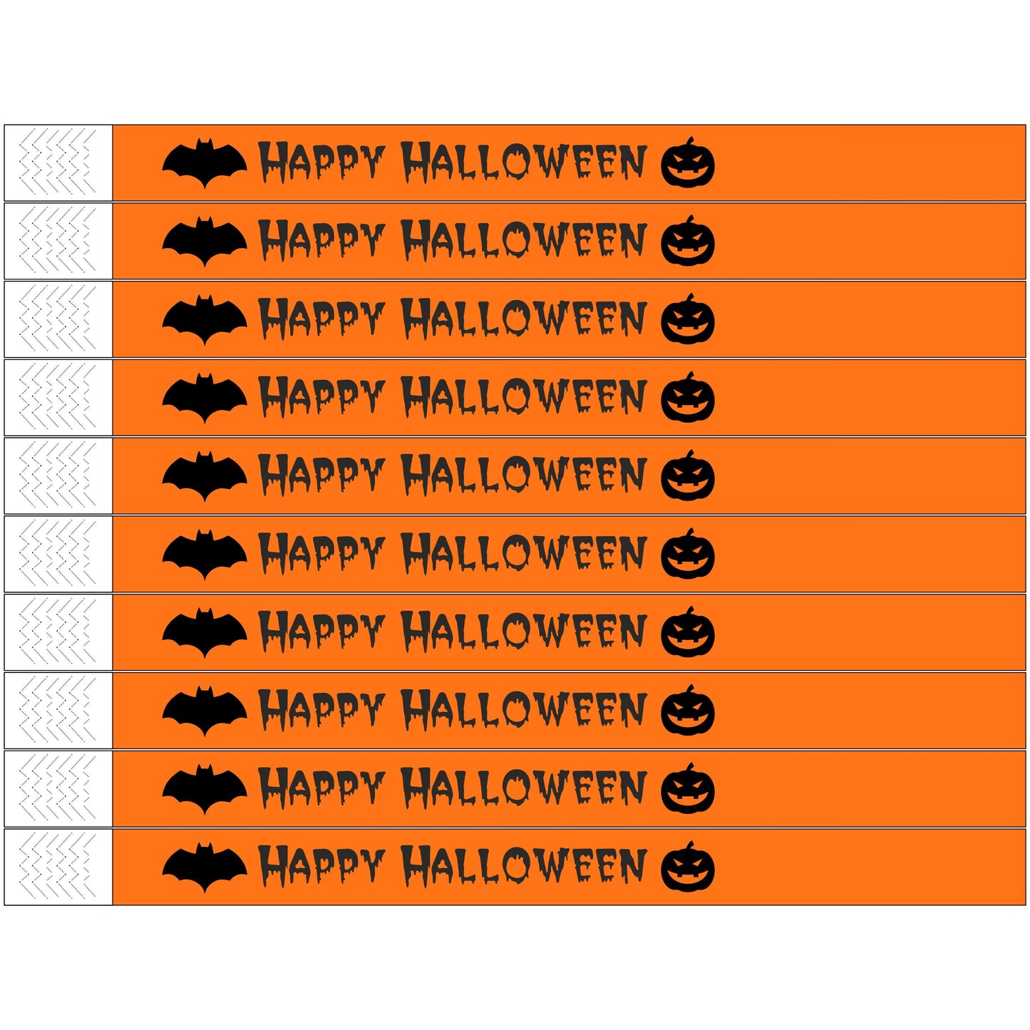 Einlassbänder Tyrex 'Happy Halloween' - pro 100 Stück