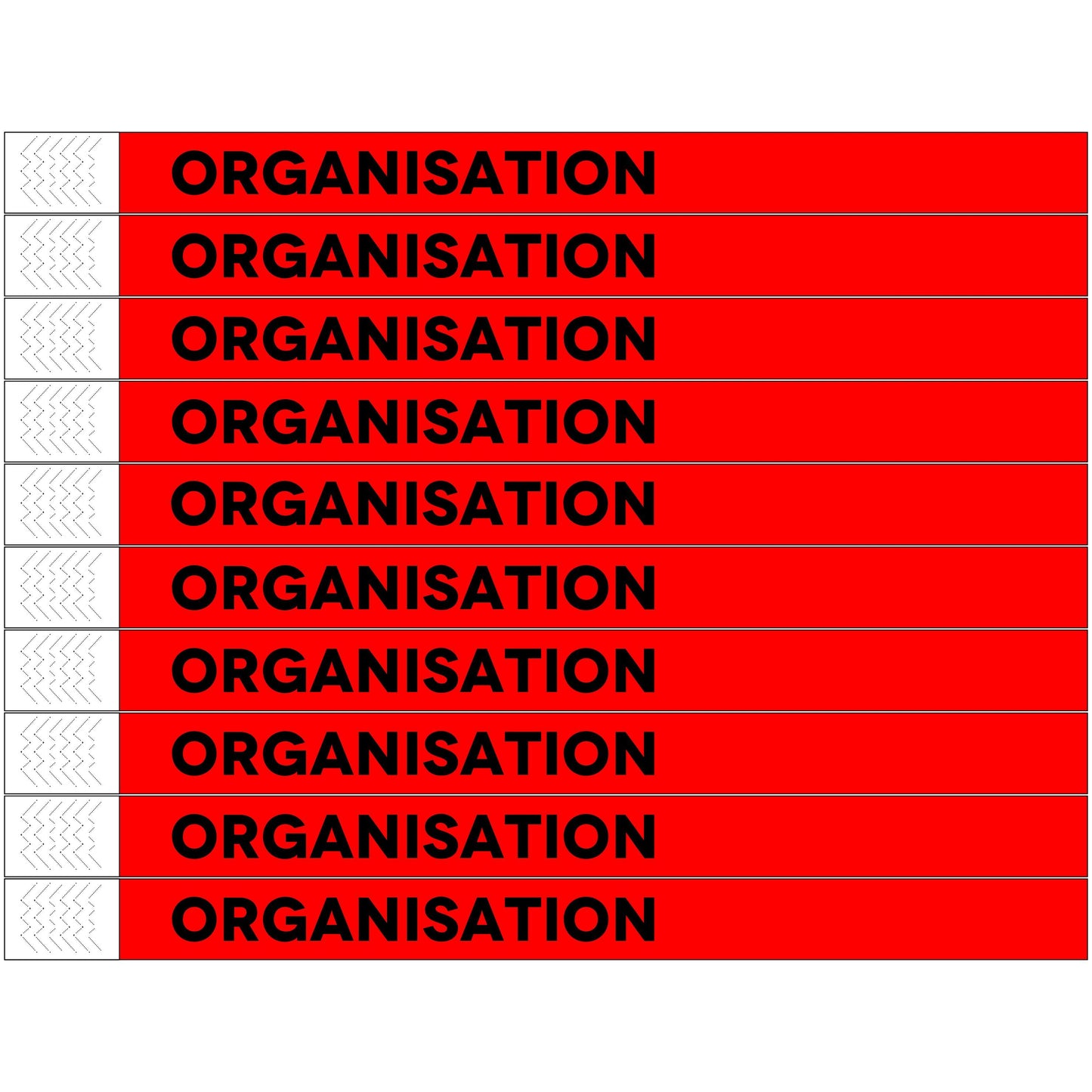 Tyrex Einlassbänder 'Organisation' - pro 100 Stück