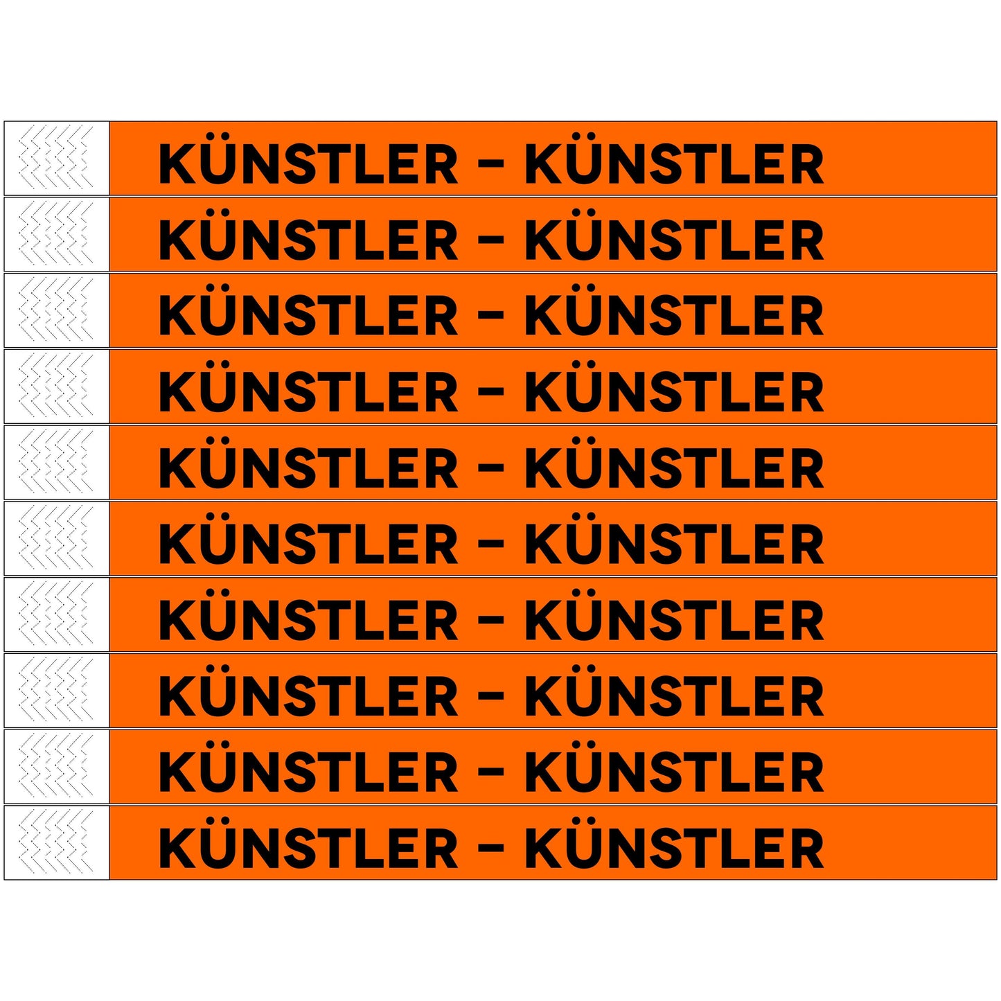 TYREX Einlassbänder 'Künstler' - pro 100 Stück
