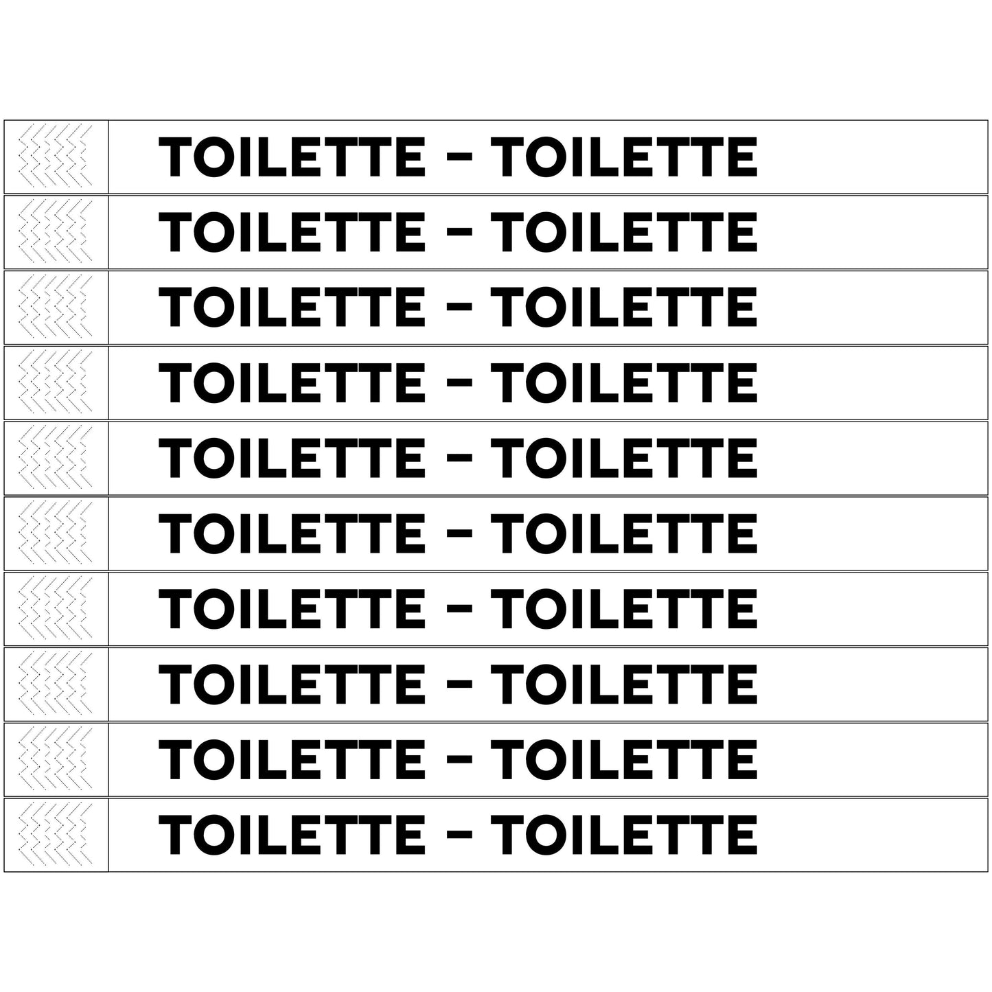 TYREX Einlassbänder 'Toilette' - pro 100 Stück
