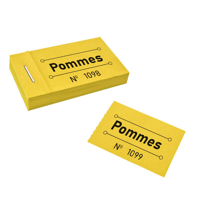 Wertmarken Block 'Pommes' - 50 Abrisse