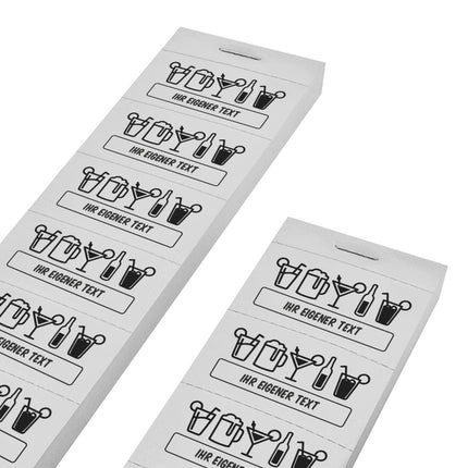 Wertmarken Block 'Trinken' mit eigenem Text - 1000 Abrisse